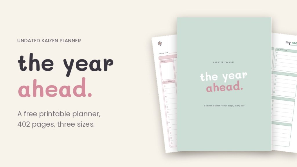 A Free Printable Planner for Getting 1%&nbsp;Better